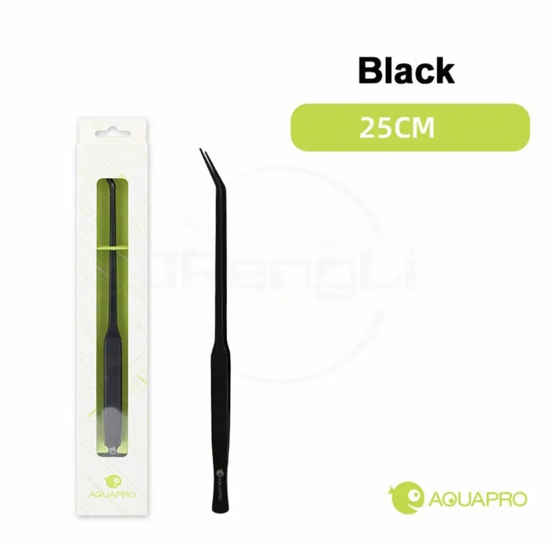 ✂️ פינצטה שחורה מקצועית לצמחייה – 25 ס"מ ✂️